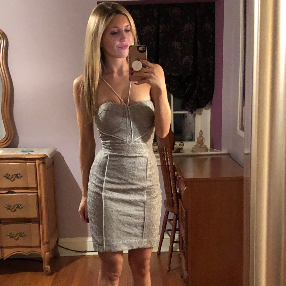 Misha Collection Sage Color Cocktail Dress